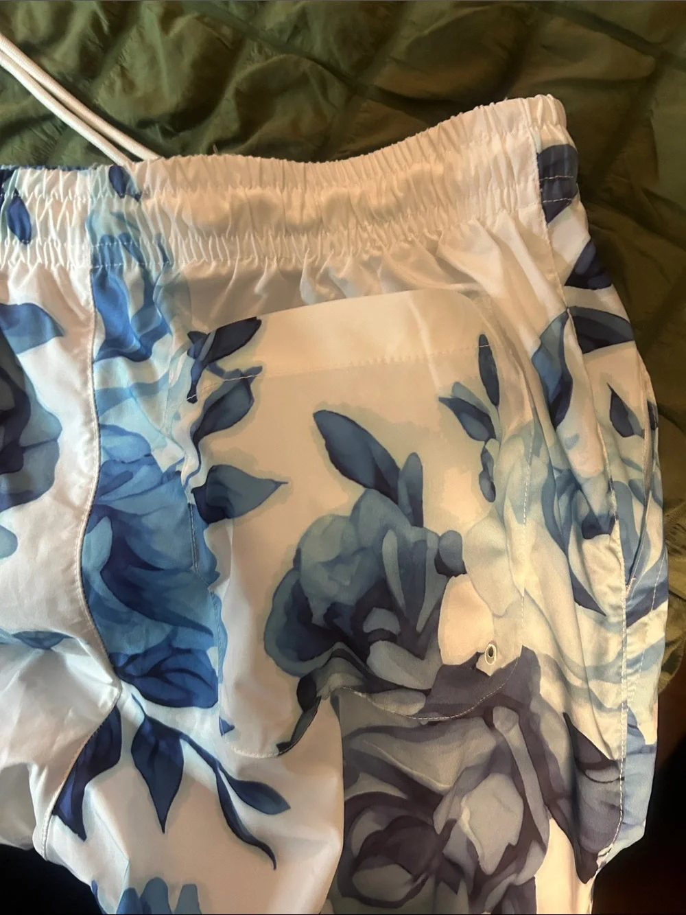 Legacy edition, Jordan Craig  White & Blue Floral men Swim Shorts